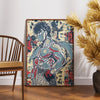 Canvas wall art featuring a muscular anime boxer in a boxing stance against a textured background.