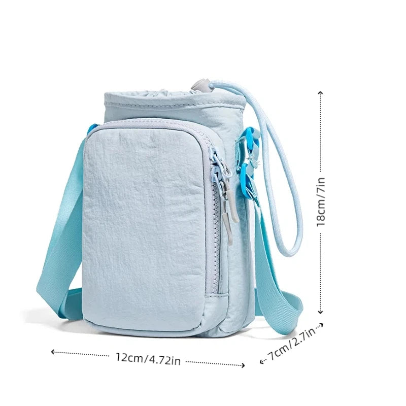Portable Water Bottle Carrier Bag with Phone Pocket