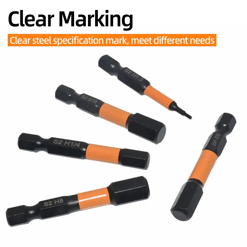 Magnetic Hex Allen Wrench Drill Bit Set (Metric & SAE, 1/4-Inch Shank)