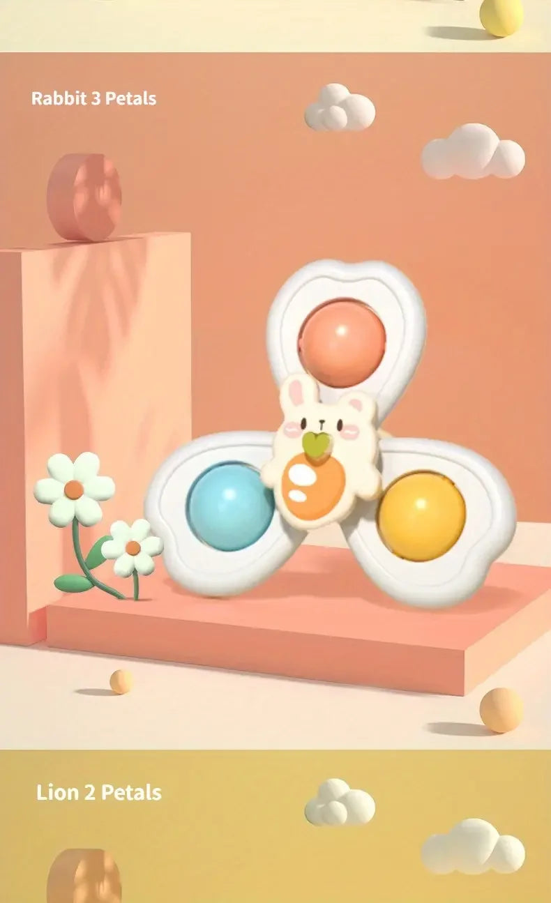Suction Cup Spinner Bath Toys for Babies and Toddlers