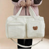 Charming Bear Embroidery Diaper Bag for Modern Parents