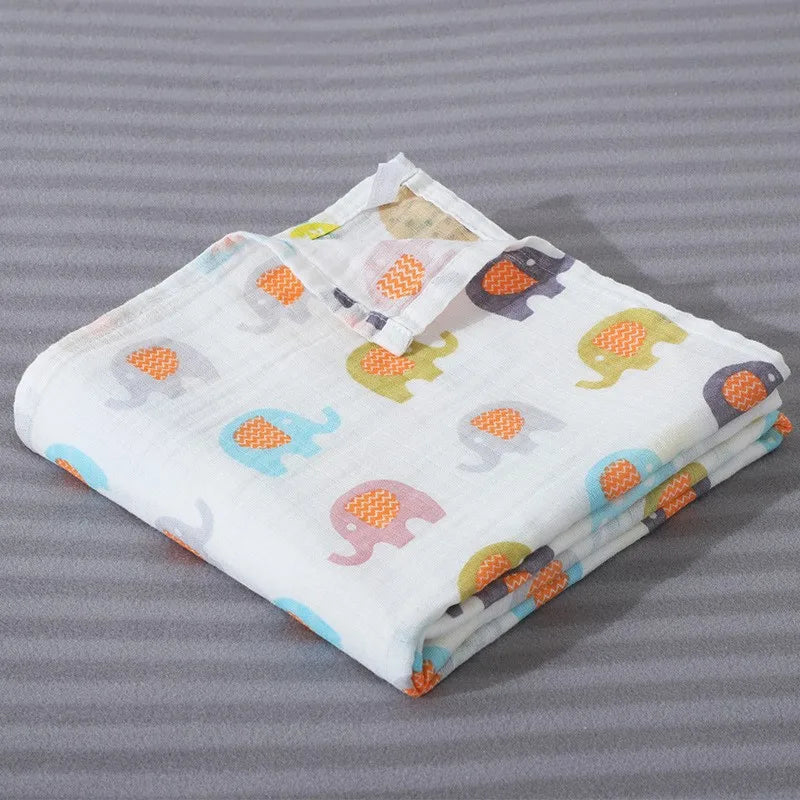 Super Soft Cotton Muslin Baby Swaddle Blanket