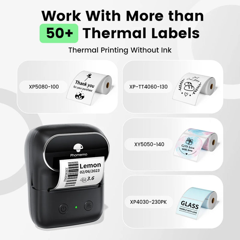 Tragbarer Bluetooth-Thermodrucker für Etiketten