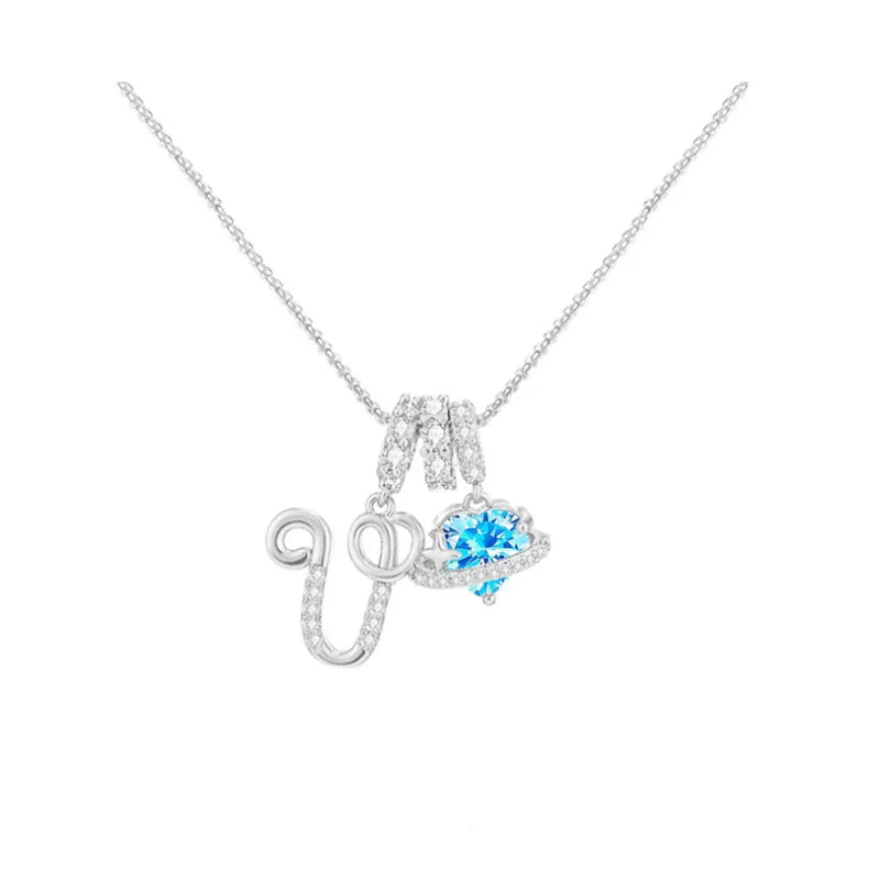 Heart-Shaped Initial Pendant Necklace