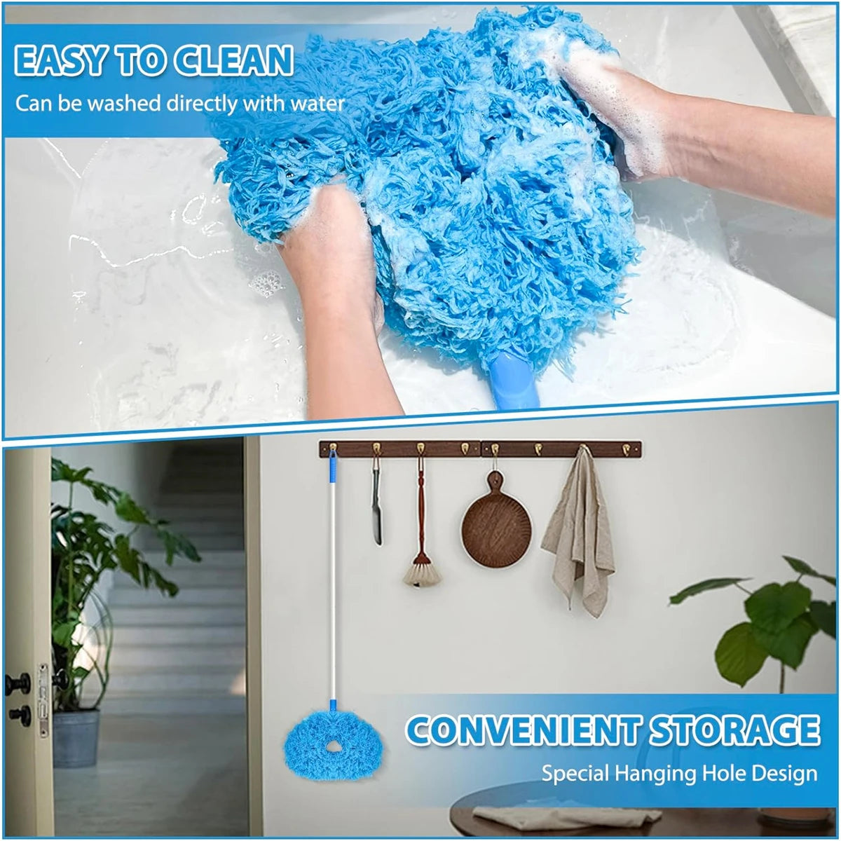 Ceiling Fan Cleaner with Extendable Pole and Microfiber Head