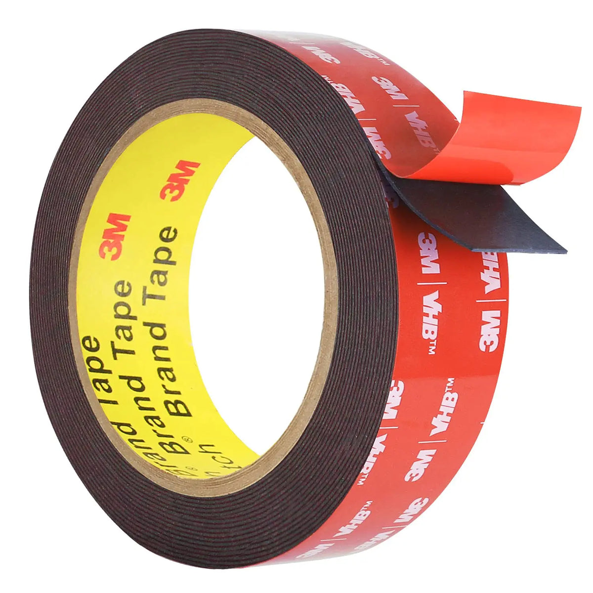 Roll von 3M, strapazierfähiges doppelseitiges Montageklebeband in schwarz und orange Verpackung