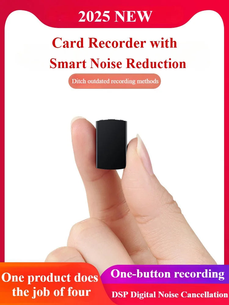 Enregistreur vocal magnétique ultra-fin avec réduction de bruit HD