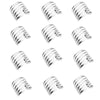 A set of twelve decorative metal napkin rings featuring a hollow-out pattern.