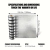 Roll of silver embossed 3D PVC wall decals measuring 118.1 inches by 40 cm