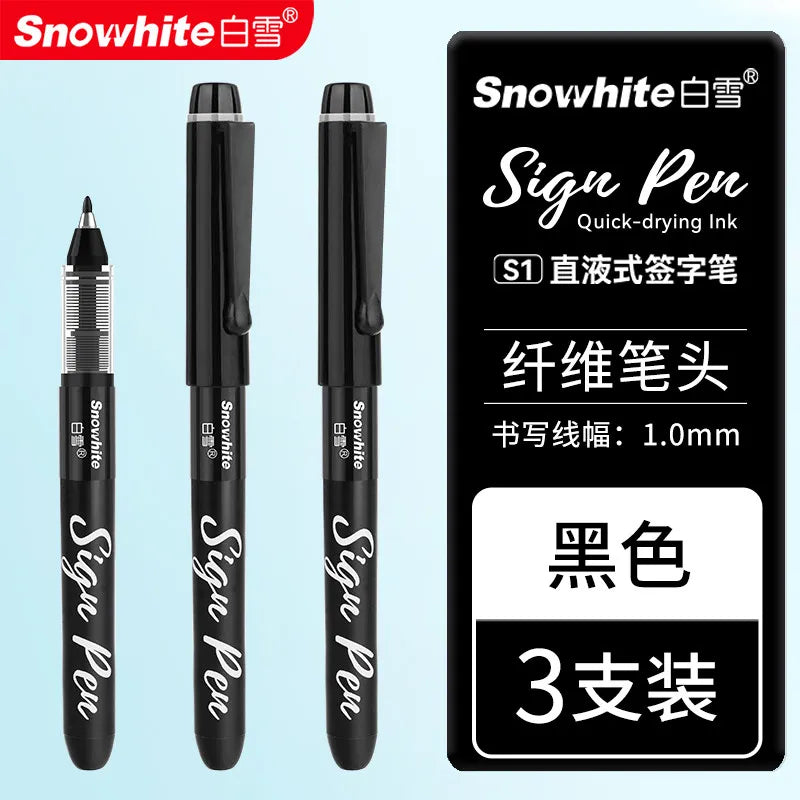 Snowhite Quick-Drying Sign Pen with 1.0mm Fiber Tip
