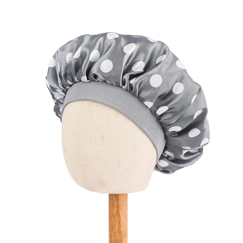Butterfly Print Satin Sleep Cap for Kids