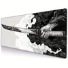 Oversized Japanese Samurai Gaming Mouse Pad with Non-Slip Rubber Base