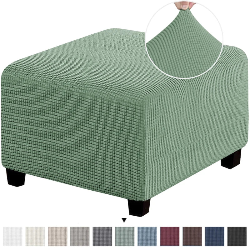 Stretchable Jacquard Footrest Ottoman Cover