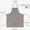 Striped Kitchen & Work Apron with Adjustable Neck Strap