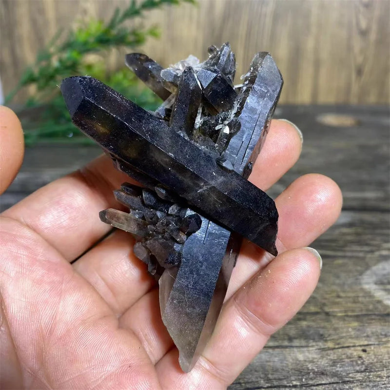 Natural Citrine & Smoke Quartz Crystal Cluster