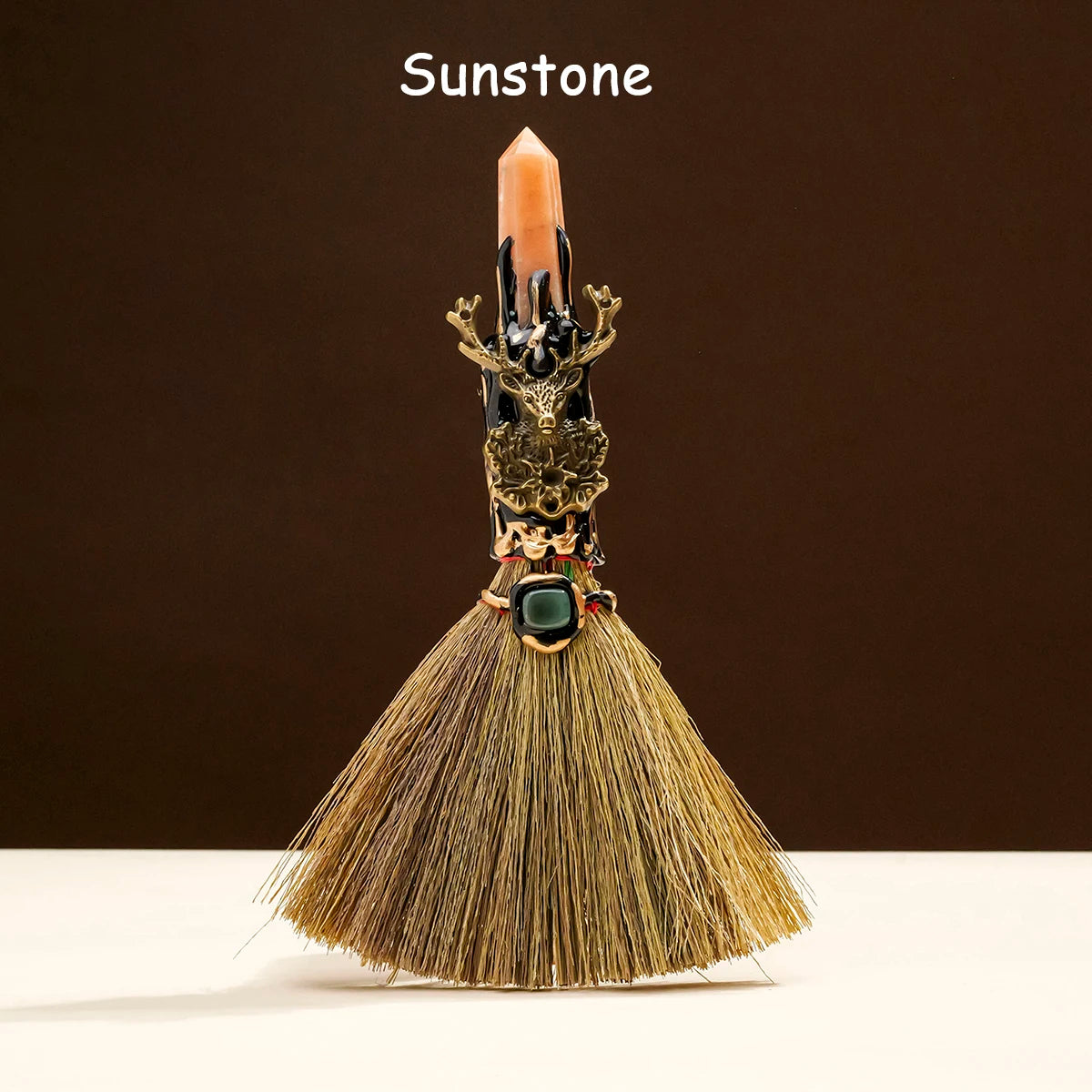 Natural Crystal Witch Broom for Cleansing and Feng Shui