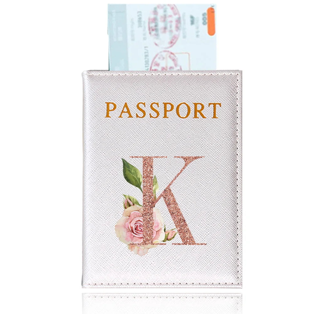 Elegant Rose Gold Passport Cover