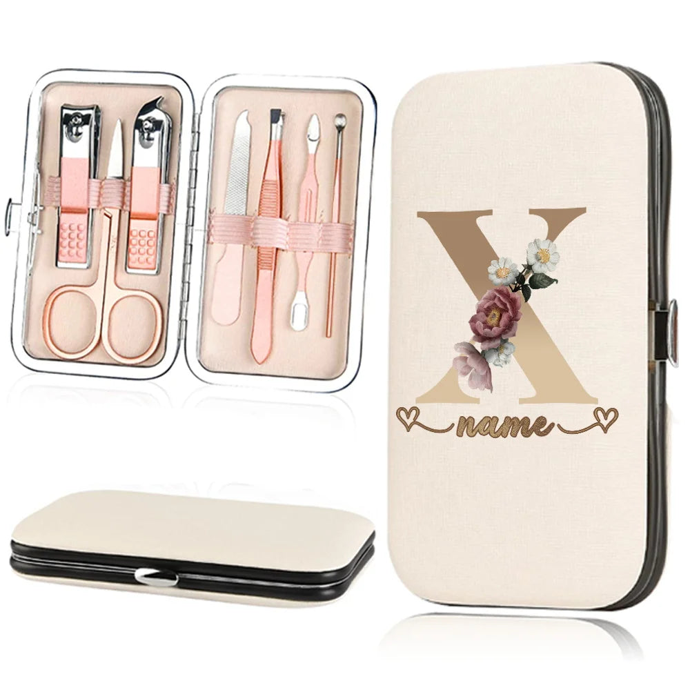 Portable Stainless Steel Manicure & Pedicure Set with Organizer Case