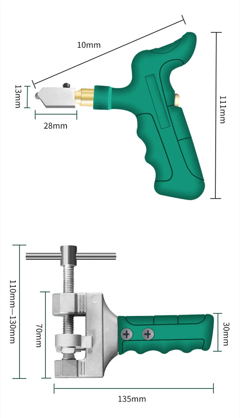 2-in-1 Glass & Tile Cutter with Breaking Tool