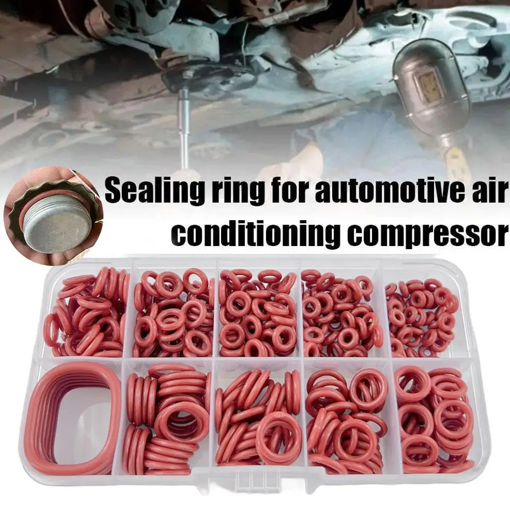 Silicone O-Ring Assortment Kit for Plumbing, Auto Repair, and Sealing Applications