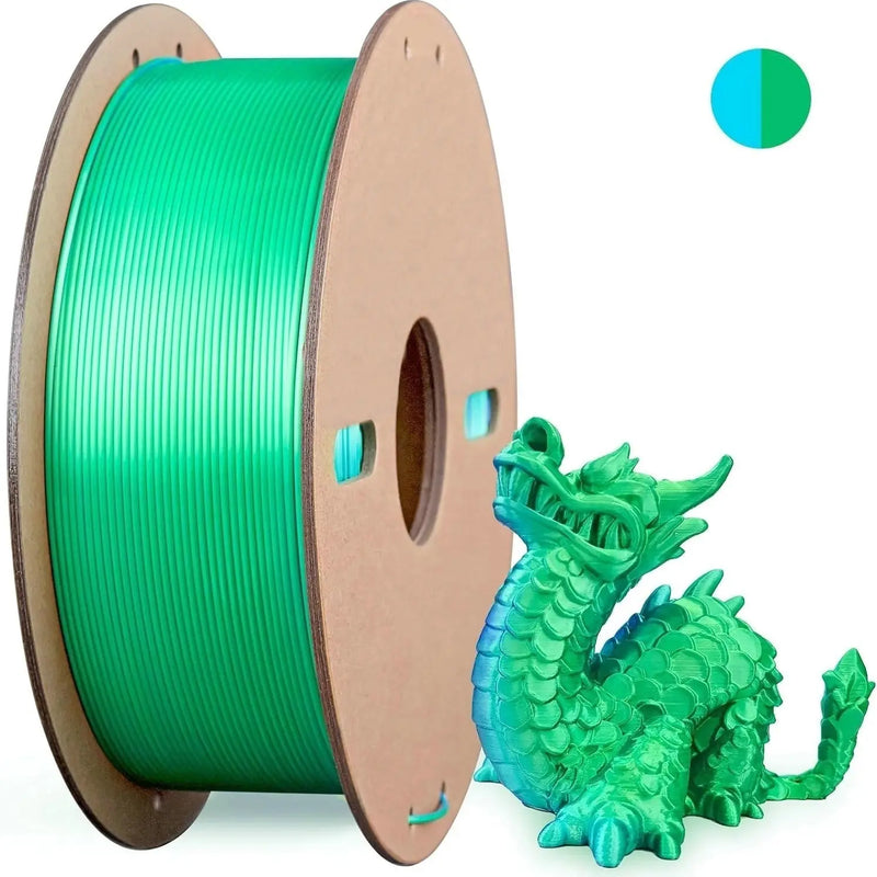 Dual & Tri-Color Silk PLA Filament for 3D Printing