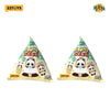 A blind box featuring a panda figure in a waffle cone packaging.