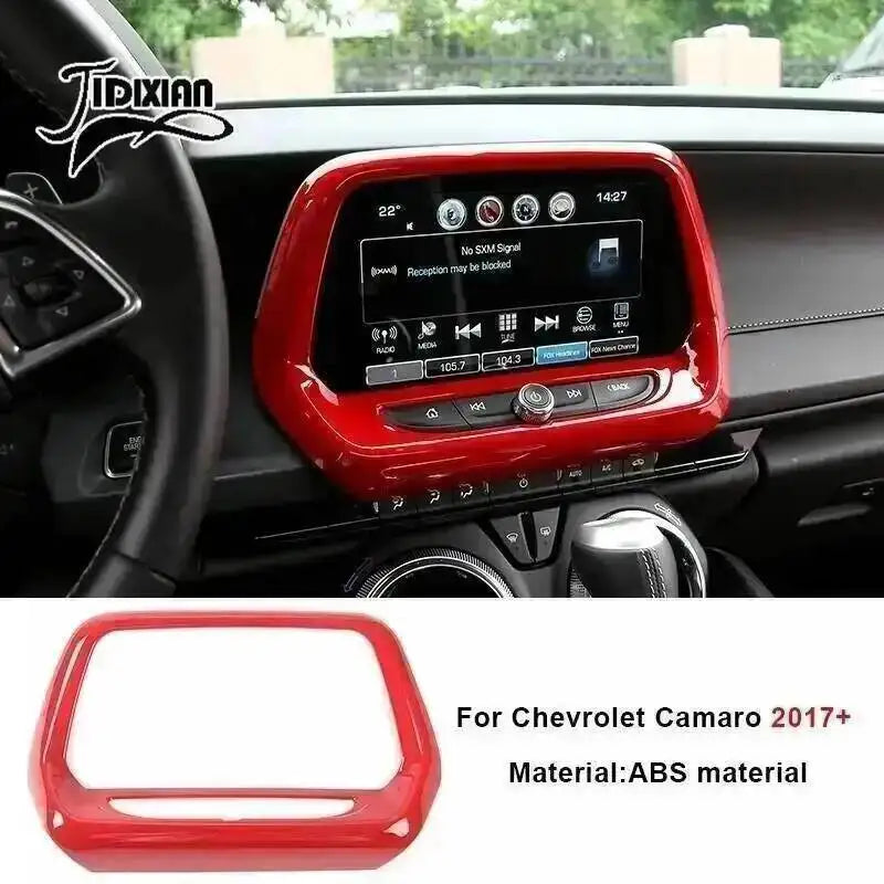Red interior and exterior trim kit for Chevrolet Camaro vehicles