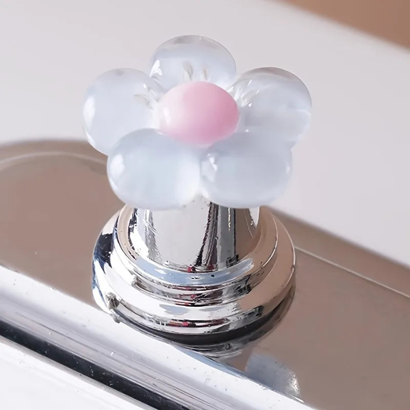 Flower-Shaped Bathroom Flush Button Helper