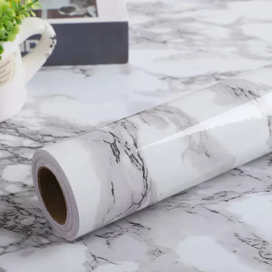 Black Self-Adhesive Waterproof Wallpaper for Kitchen & Furniture Renovation