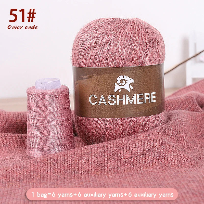 Premium 100% Cashmere Yarn 6-Skein Set for Knitting