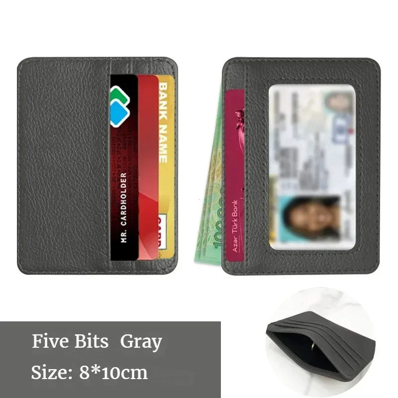 Slim PU Leather Wallet with Multiple Card Slots