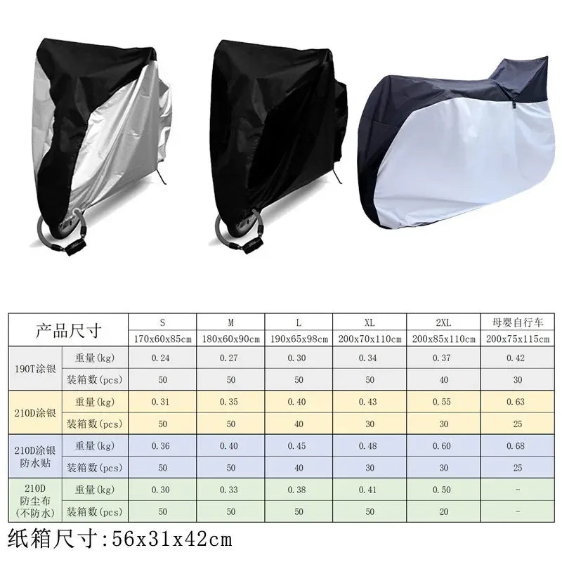 Waterproof Bicycle Cover for Outdoor Storage