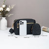 Quilted Crossbody Bag with Detachable Mini Pouch