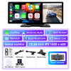 12-Inch Rearview Mirror Dash Cam with Wireless CarPlay & GPS