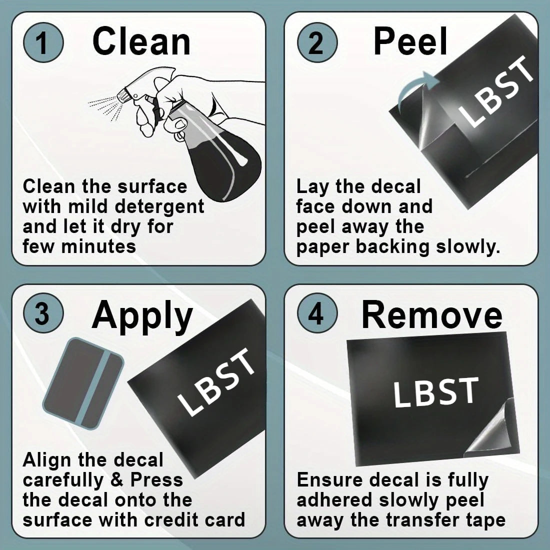 Instructions for applying and removing a Vibrant Hibiscus Flower Car Decal sticker