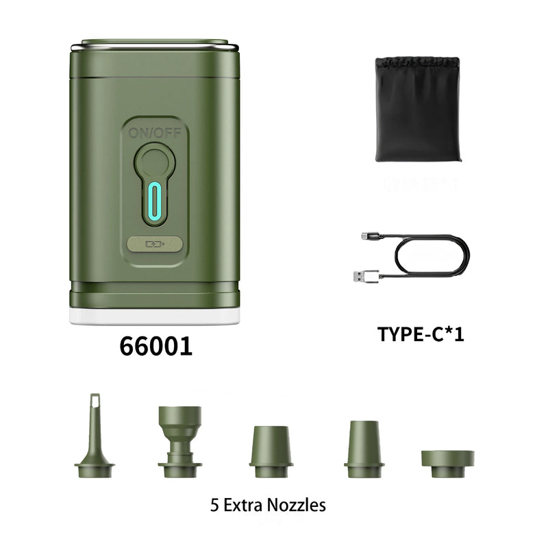 Portable Wireless Mini Air Pump with LED Light