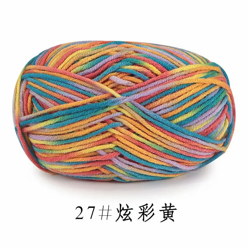 Section-Dyed Milk Cotton Yarn for Knitting and Crochet