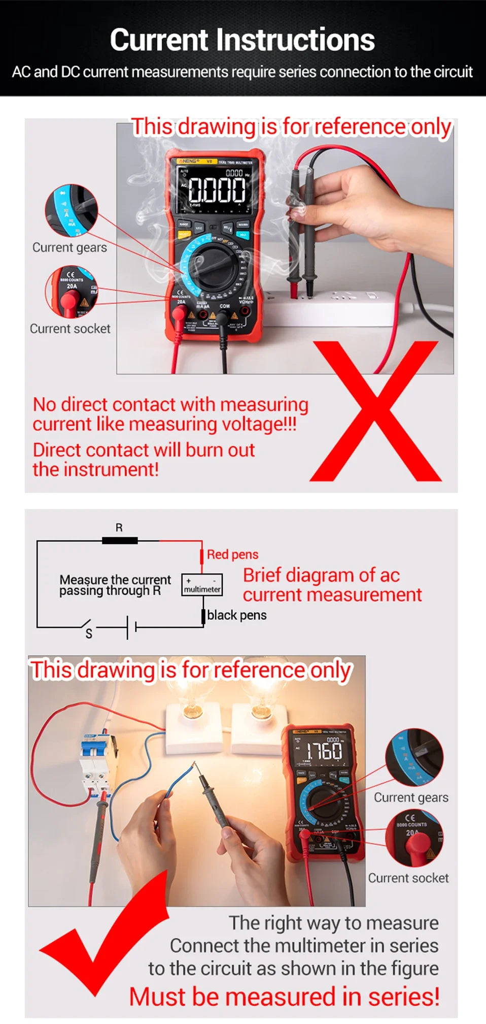 Compact Digital Multimeter with 2000-Count Accuracy for Home and Electrical Work