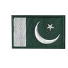 Dark green embroidered flag patch featuring a vertical white stripe and a white crescent moon with a star.
