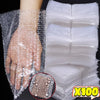Clear bubble mailers with cushioned protection showing a hand wrapped in protective film and a stack of white cushioning mate