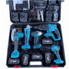 Cordless Power Tool Kit with Lithium Battery & Carrying Case