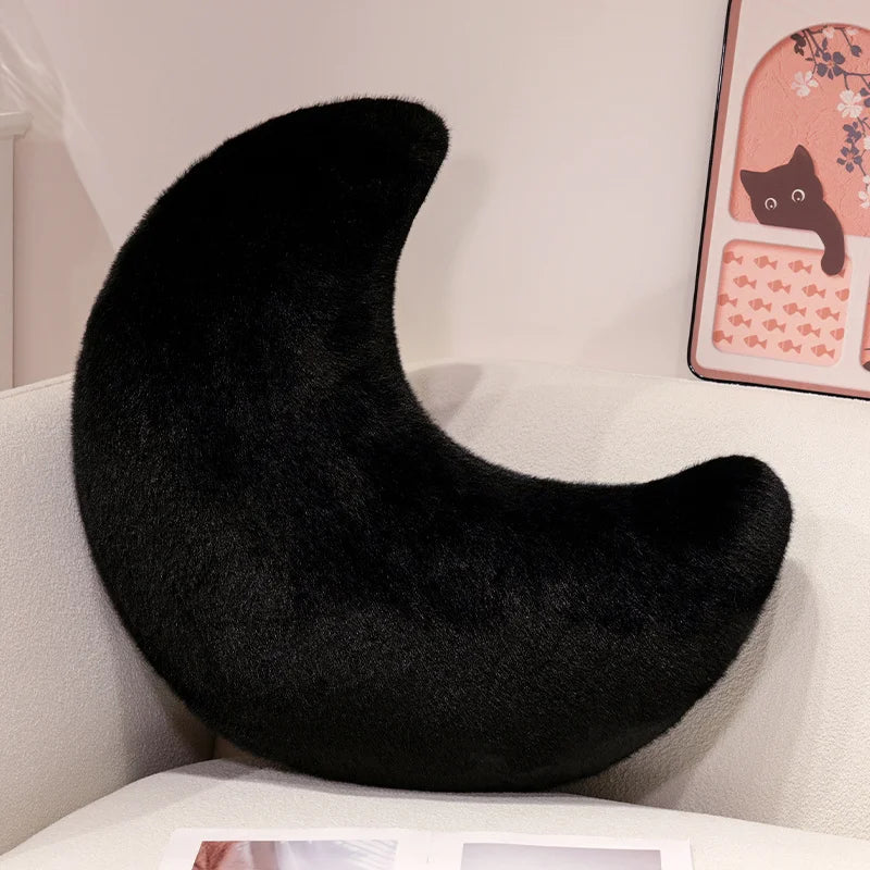 Crescent Moon Plush Pillow for Cozy Home Decor