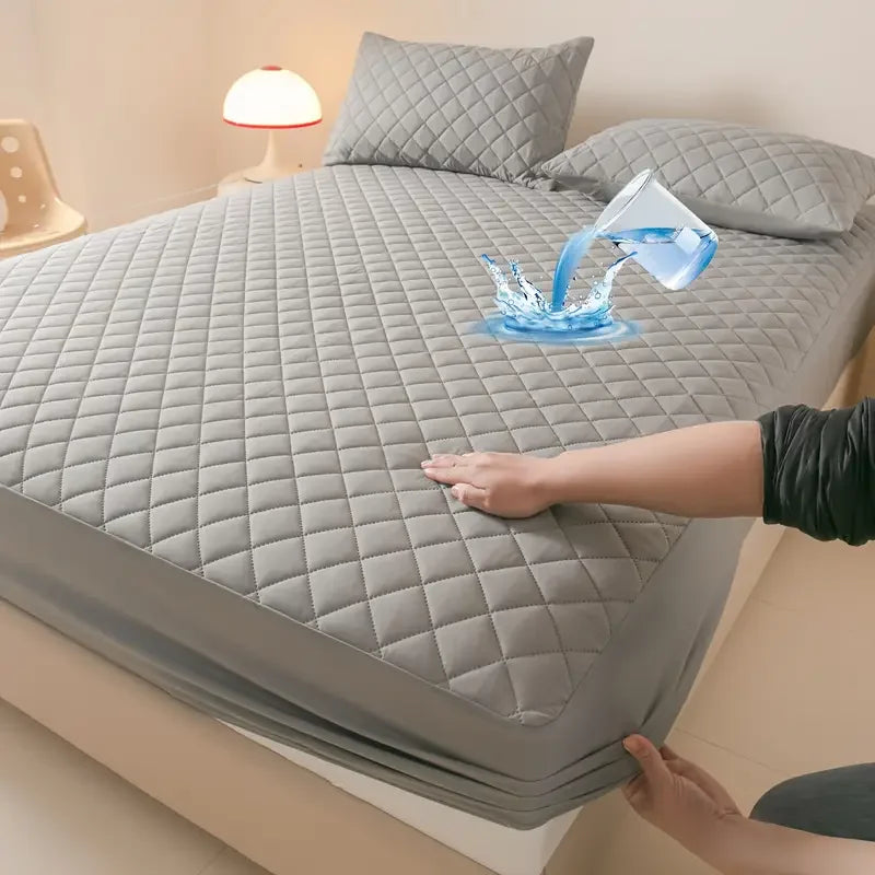 Quilted Waterproof Mattress Protector Fitted Sheet