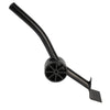 Black adjustable appliance roller stand with brakes.