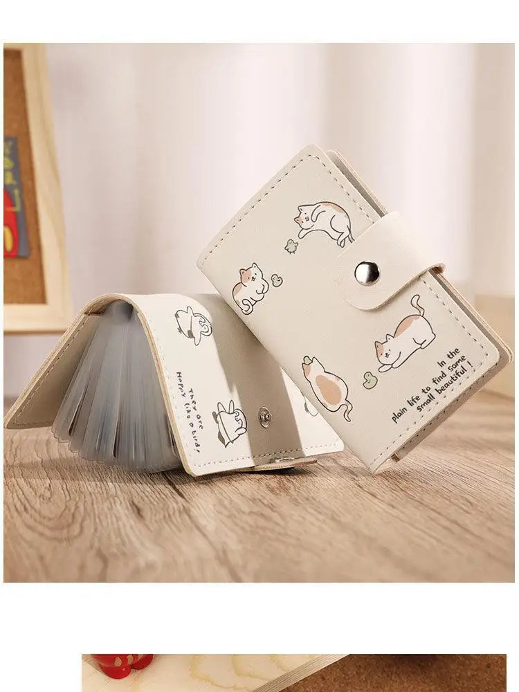 Cartoon Cat Card Holder Wallet with Anti-Theft RF Blocking