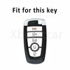 Black TPU car key fob cover case with a remote and key blade visible.