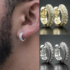 Men's Crystal Cubic Zirconia Hoop Earrings