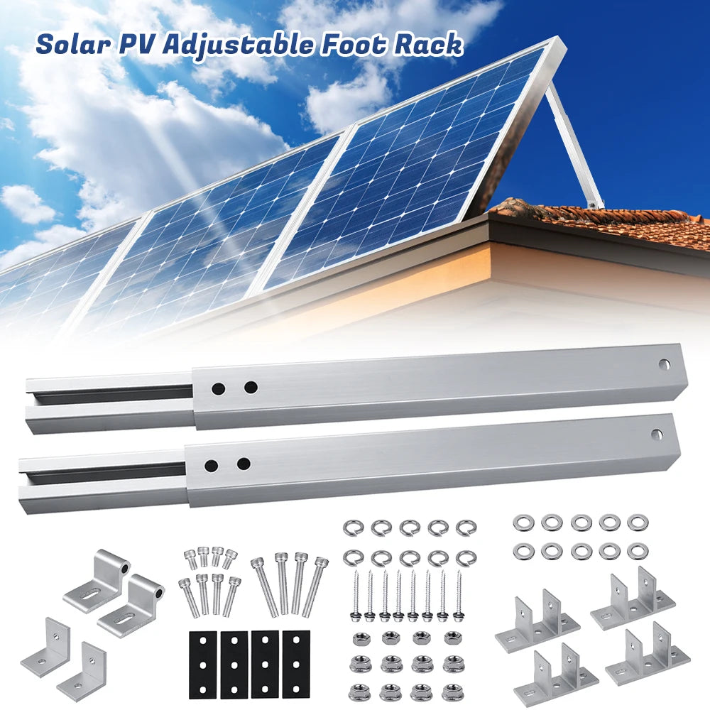 Adjustable Aluminum Solar Panel Mounting Bracket Kit
