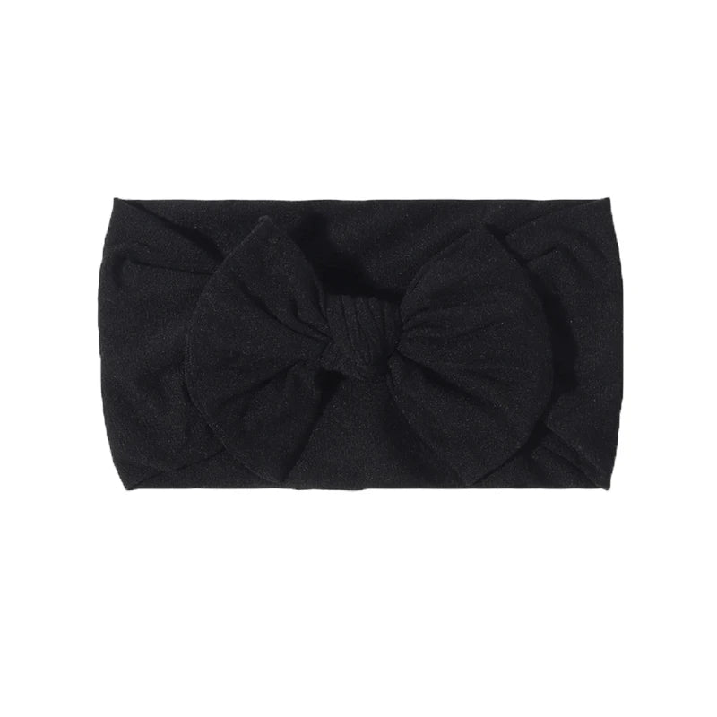 Baby Girl Cotton Headbands with Bows (Set of 3, 4, 6, or 12)
