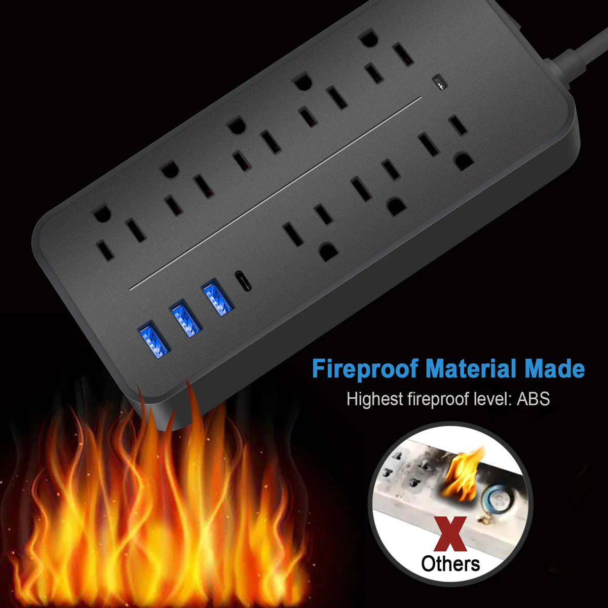 12-in-1 Multi-Port Surge Protector Power Strip